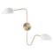 Nuvo Trilby 2-Light Wall Sconce - Matte White with Burnished Brass 60/7394 - alternate 5